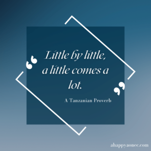 little by little a little becomes a lot